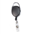 Both Side Plain Oval Carabiner Retractable Badge Reel