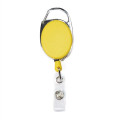 Both Side Plain Oval Carabiner Retractable Badge Reel
