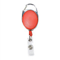 Both Side Plain Oval Carabiner Retractable Badge Reel