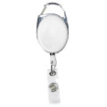 Both Side Plain Oval Carabiner Retractable Badge Reel