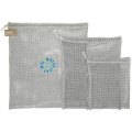 Recycled Cotton Mesh Cinch Pouch Set