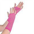 Pink Fishnet Gloves