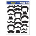 Assorted Peel and Place Mustache Wall Clings - 21 Pack 