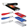 Flat Power Bank With Cable, Full Color Digital
