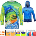 Unisex 170 GSM Sunproof SPF 50+ Long Sleeve Fishing T-Shirt