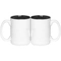 Full Color Sublimated 15 oz. Two-Tone Ceramic Coffee Mug