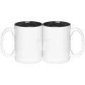 Full Color Sublimated 15 oz. Two-Tone Ceramic Coffee Mug