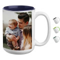 Full Color Sublimated 15 oz. Two-Tone Ceramic Coffee Mug