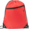 Drawstring Backpack w/ Front Zip Pocket & Earphone (14"x18")