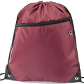 Drawstring Backpack w/ Front Zip Pocket & Earphone (14"x18")