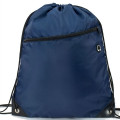 Drawstring Backpack w/ Front Zip Pocket & Earphone (14"x18")