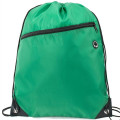 Drawstring Backpack w/ Front Zip Pocket & Earphone (14"x18")