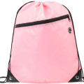 Drawstring Backpack w/ Front Zip Pocket & Earphone (14"x18")