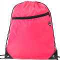 Drawstring Backpack w/ Front Zip Pocket & Earphone (14"x18")