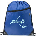 Drawstring Backpack w/ Front Zip Pocket & Earphone (14"x18")