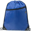 Drawstring Backpack w/ Front Zip Pocket & Earphone (14"x18")