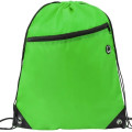 Drawstring Backpack w/ Front Zip Pocket & Earphone (14"x18")