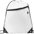 Drawstring Backpack w/ Front Zip Pocket & Earphone (14"x18")