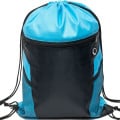 Front Zipper Drawstring Backpack w/ Side Mesh Pocket 14"x18"