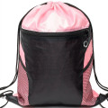 Front Zipper Drawstring Backpack w/ Side Mesh Pocket 14"x18"