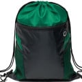 Front Zipper Drawstring Backpack w/ Side Mesh Pocket 14"x18"