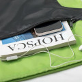 Front Zipper Drawstring Backpack w/ Side Mesh Pocket 14"x18"