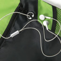 Front Zipper Drawstring Backpack w/ Side Mesh Pocket 14"x18"