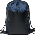 Front Zipper Drawstring Backpack w/ Side Mesh Pocket 14"x18"