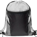 Front Zipper Drawstring Backpack w/ Side Mesh Pocket 14"x18"