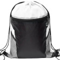 Front Zipper Drawstring Backpack w/ Side Mesh Pocket 14"x18"
