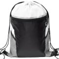 Front Zipper Drawstring Backpack w/ Side Mesh Pocket 14"x18"