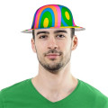 Rainbow Plastic Derby Hat