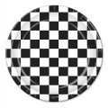 Black Checkered Plates-9"-8 Pack