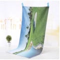 12"x 20" Sublimated Microfiber Waffle Golf Towels w/ Grommet