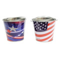 Patriotic Metal Mini Buckets