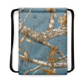 Drawstring Camo Backpack w/ Front Zipper Bag (13" x 18")