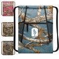 Drawstring Camo Backpack w/ Front Zipper Bag (13" x 18")