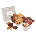 Gourmet Cookie & Brownie Gift Box with Silver & Gold Sleeve