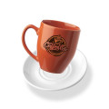 16 oz. Bistro Glossy Coffee Mugs with Ceramic Coaster