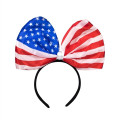 USA Flag Bow Light Up Headband