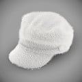 White Furry Biker Hat