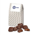 Chocolate Sea Salt Caramels in Silver & Gold Geometric Box