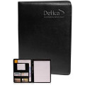 Smooth Surface Leather Portfolio with Pen Loop & File pocket