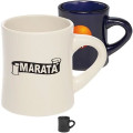 12 oz. Thick curved Ceramic Diner Mugs w/ Custom Logo