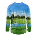 Men's 160 GSM Birdseye Mesh Sublimation Long Sleeve T-Shirt