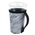 12 Oz. Neoprene Sublimated Coolies W/ Strap Handle