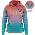 Women's 310 GSM Fleece Sublimation Full Zip Hoodie w/ Pocket