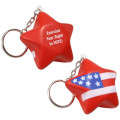 Patriotic Star Stress Reliever Key Chain