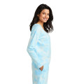 Port & Co Women's Beach Wash Cloud Tie-Dye V-Neck Sweatshirt