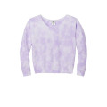 Port & Co Women's Beach Wash Cloud Tie-Dye V-Neck Sweatshirt